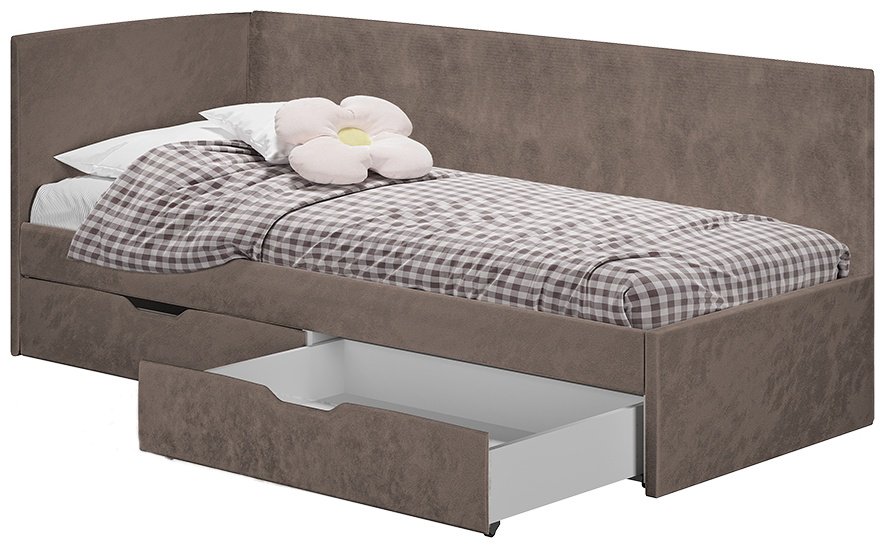 Кровать BTS Лео MGC12551 односпальная, 80x200 см (без матраса, без подъёмного механизма) коричневый купить,NaN