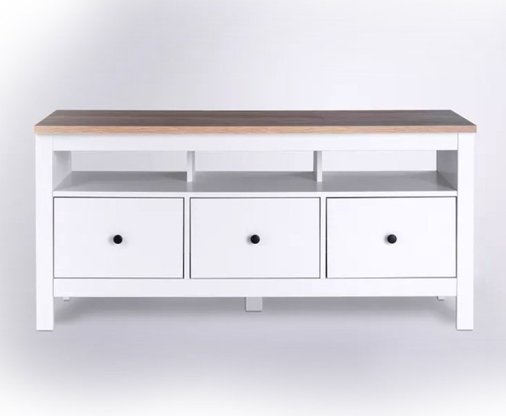 ТВ-тумба напольная Mebels.kz Сага, 131.2x62.2x41.4 см, белый, бежевый купить,NaN