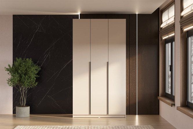 Распашной шкаф СВ Мебель ШК 5, 120.1x221.6х50.6 см, бежевый купить,NaN