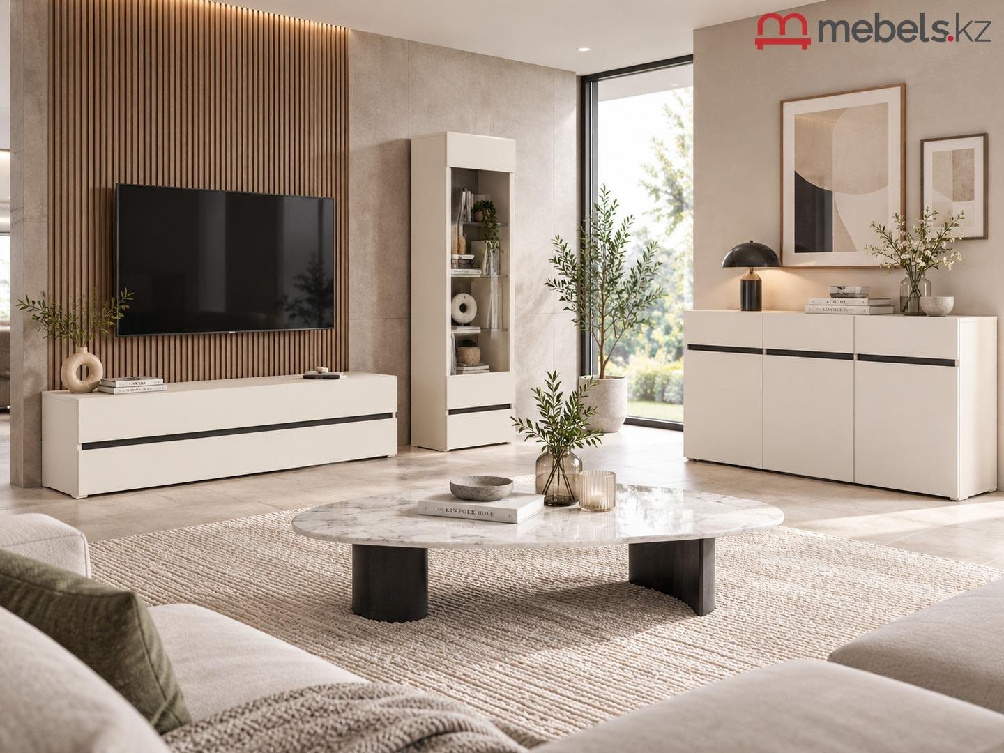 Комод Mebels.kz Лондон, 150x38x95 см, бежевый купить,NaN