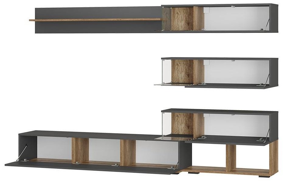 Комплект для гостиной BTS Рига ГС-01 6406, графит купить,NaN