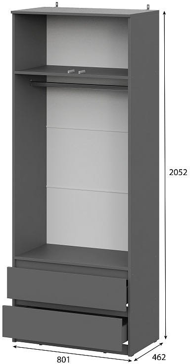Прихожая СВ Мебель Денвер MGC12610, графит купить,NaN