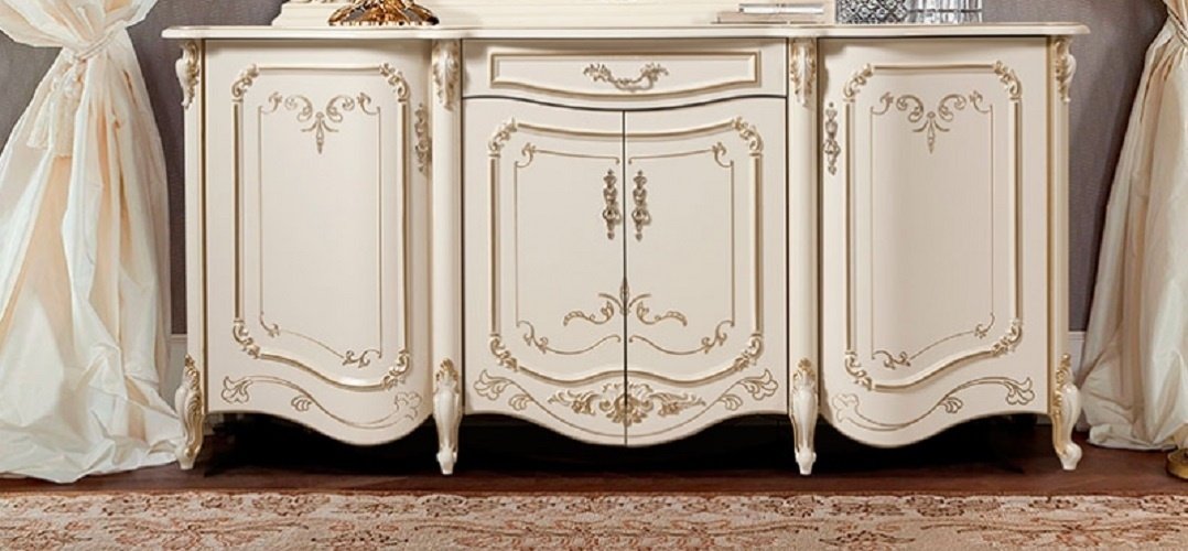 Комод СлонимМебель Элиза, 204x50x97 см, белый купить,NaN