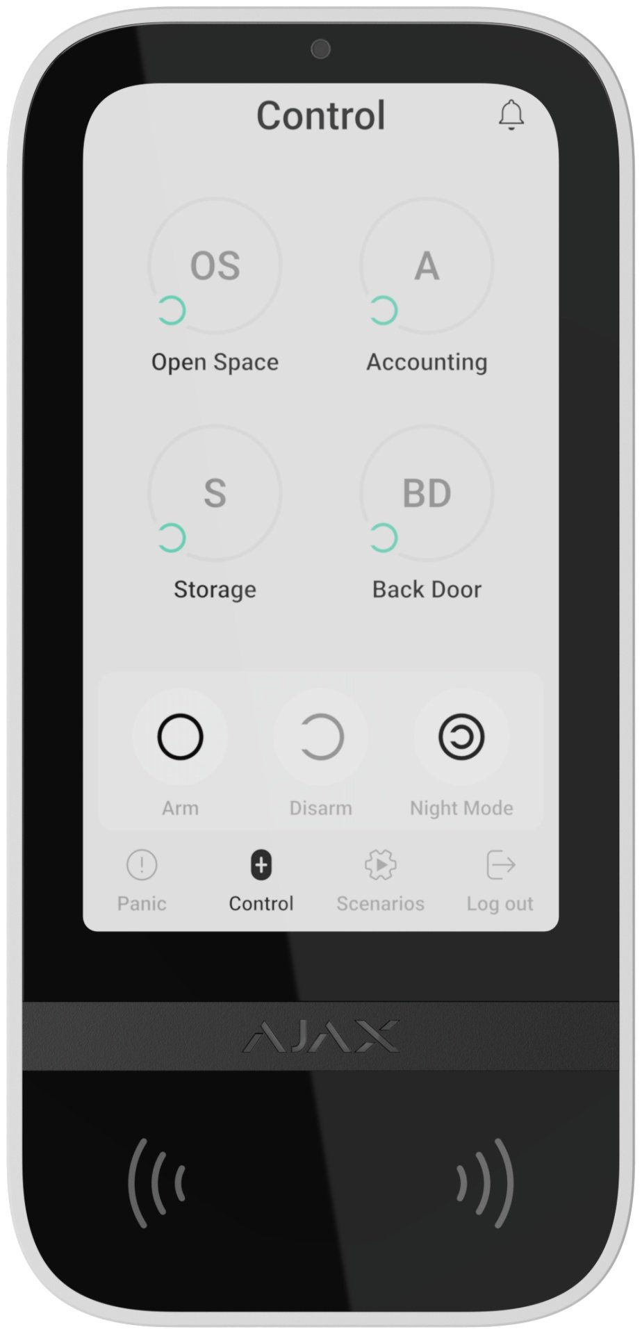 Панель управления Ajax KeyPad TouchScreen Ajax Jeweller