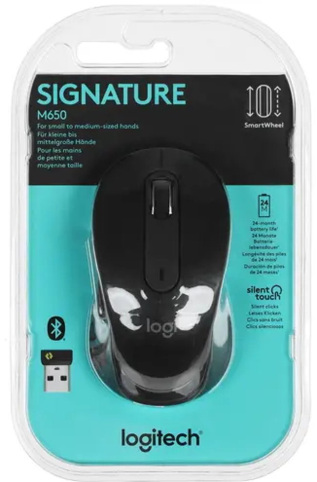 Мышь Logitech Signature M650 черный купить,22610