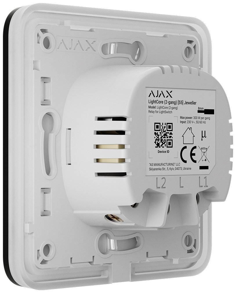 Кнопка сенсорного управления Ajax LightCore, черный