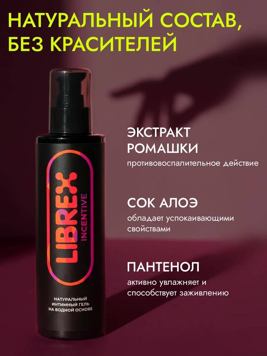 Лубрикант LIBREX INCENTIVE гель клубничный 200 мл основа водная купить,NaN