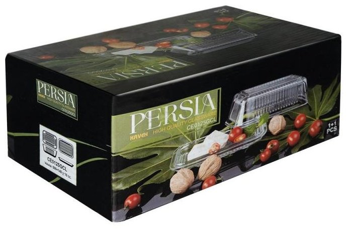 KAVEH масленка Persia 5093394 прямоугольная 1 шт, стекло купить,NaN