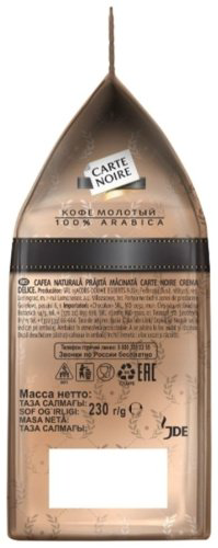 Кофе Carte Noire Crema delice молотый в пакете 230 г купить,NaN