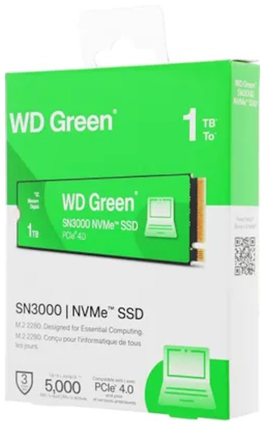 Внешний накопитель Western Digital WD Green SN3000 1000 Гб купить,NaN