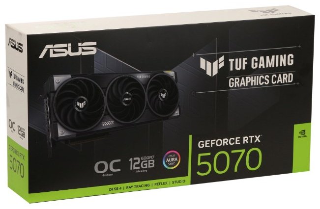 Видеокарта ASUS RTX 5070 TUF Gaming OC Edition TUF-RTX5070-O12G-GAMING 12 Гб купить,NaN