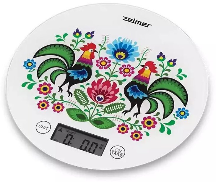 Кухонные весы Zelmer ZKS1611 ROOSTERS белый купить,NaN