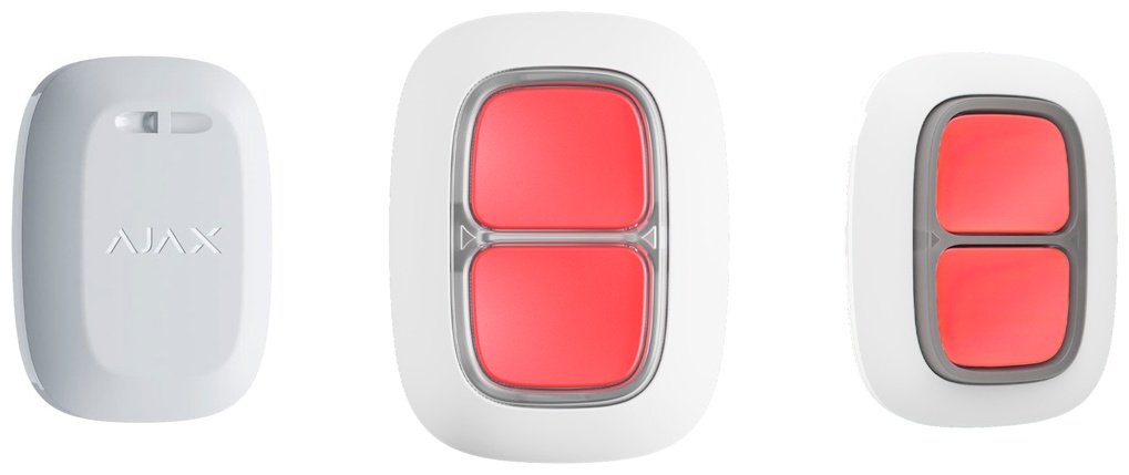 Беспроводная экстренная кнопка DoubleButton (белый) Ajax