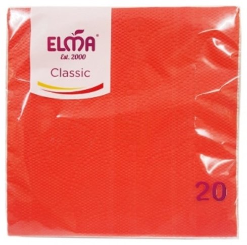 Бумажные салфетки Elma Classic 20 шт красный купить,NaN