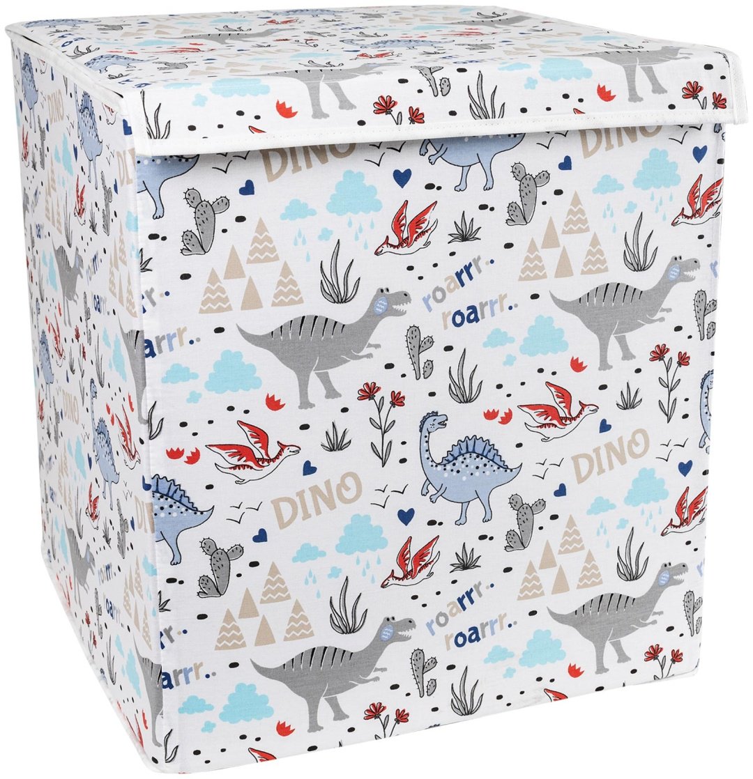 Корзина для игрушек 40x40x45 см, картон, текстиль купить,NaN