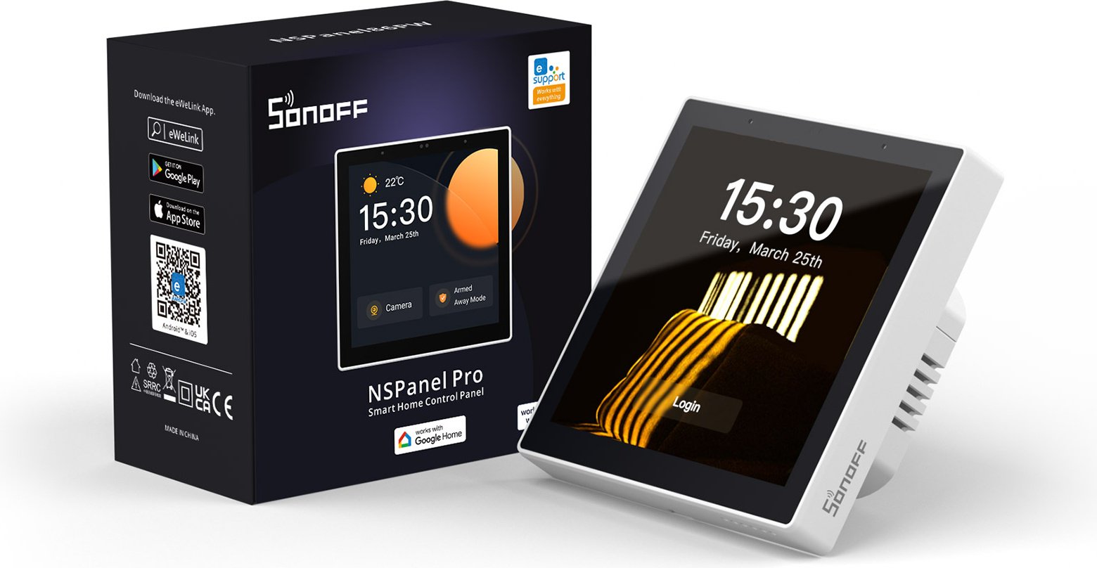 Панель управления SONOFF NSPanel86PW Умный дом Яндекса, Google Home, eWeLink Wi-Fi, ZigBee