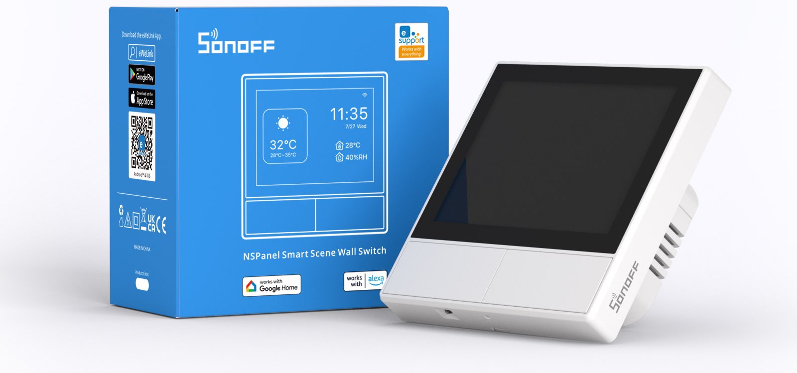 Панель управления SONOFF NSPanel-EU Apple HomeKit, Умный дом Яндекса, Google Home, eWeLink Wi-Fi, ZigBee купить,42600
