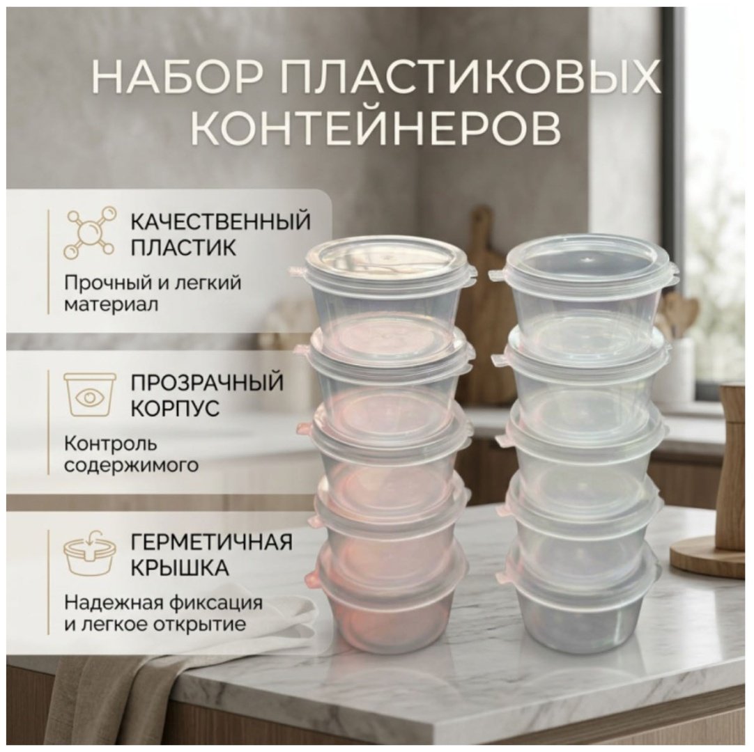 Контейнер 29178 прозрачный 10 шт купить,NaN