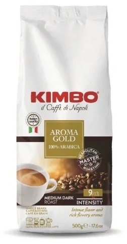 Кофе Kimbo Aroma Gold 100% Arabica зерновой в пакете 500 г купить,NaN