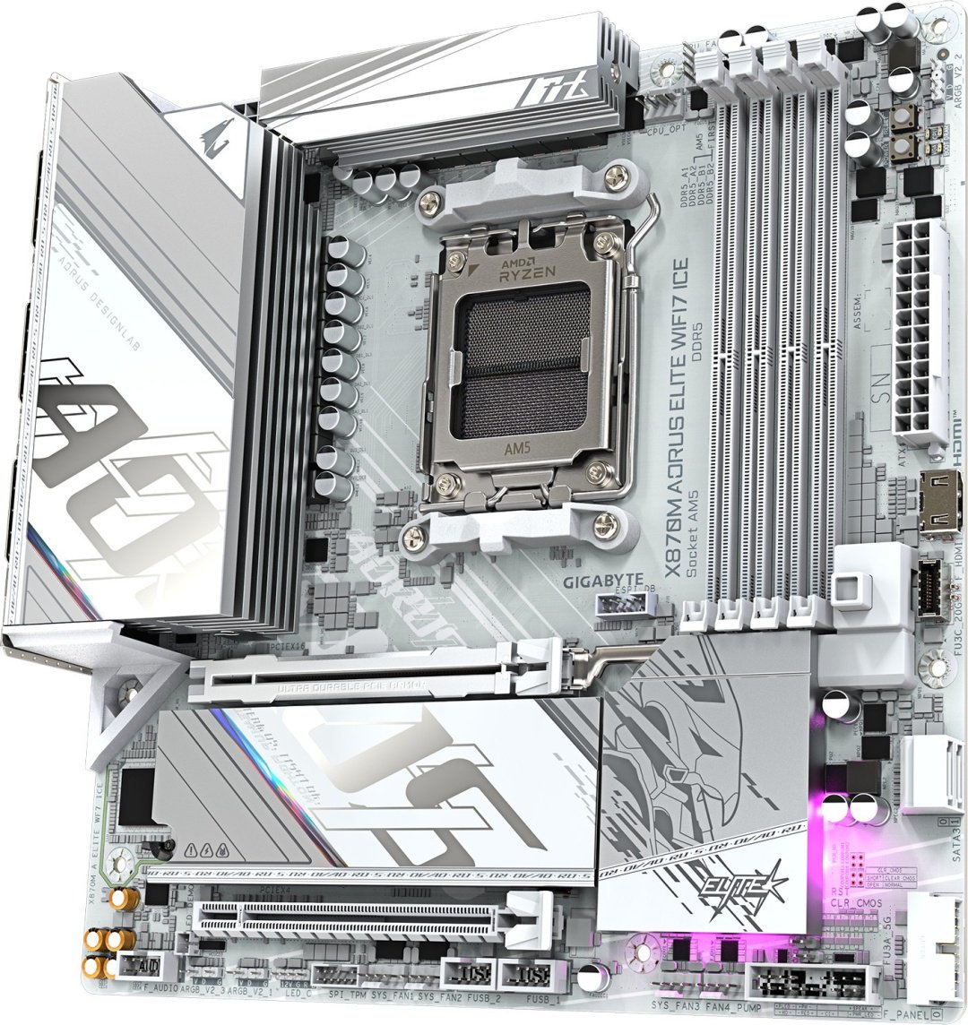 Материнская плата GIGABYTE X870M AORUS ELITE WIFI7 ICE купить,NaN
