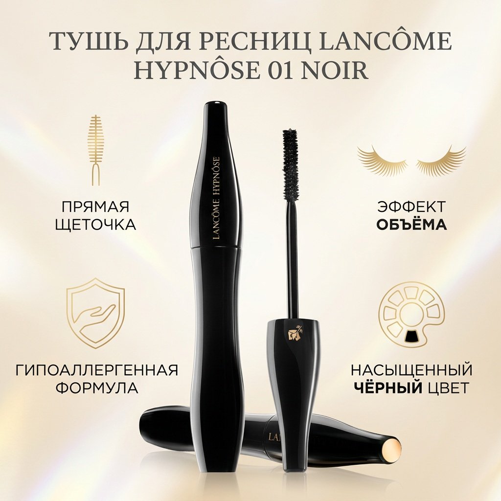 Тушь для ресниц LANCOME Hypnose 01 Noir для объема черный купить,31330