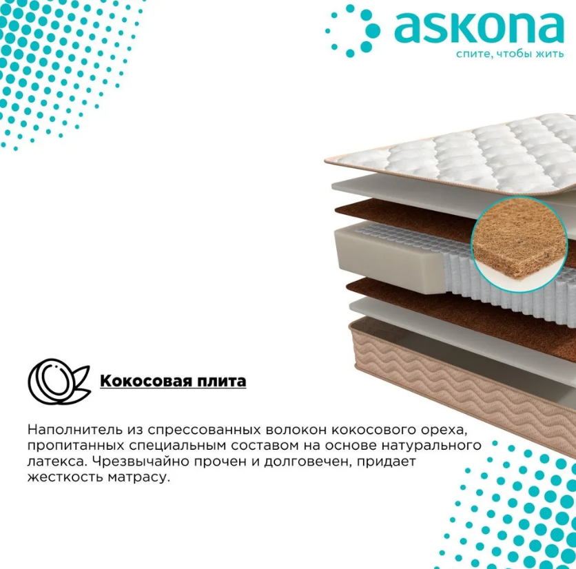 Матрас Askona SOUL Norma 180х200 купить,NaN