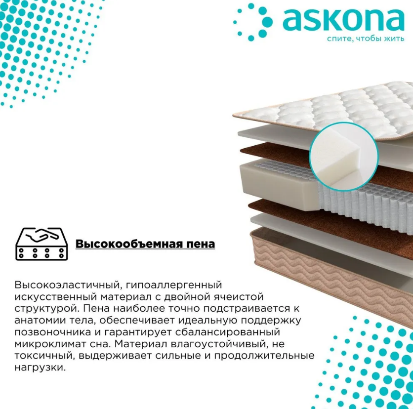 Матрас Askona SOUL Norma 180х200 купить,NaN
