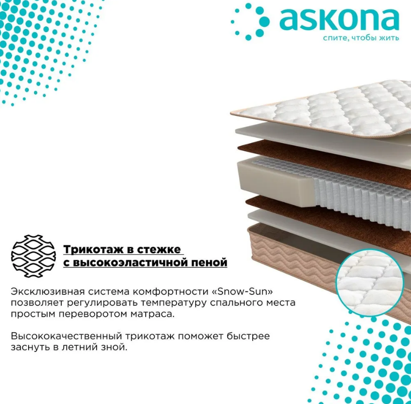 Матрас Askona SOUL Norma 180х200 купить,NaN
