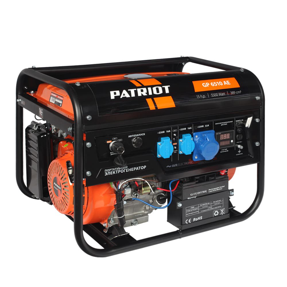 Генератор бензиновый Patriot GP 6510AE