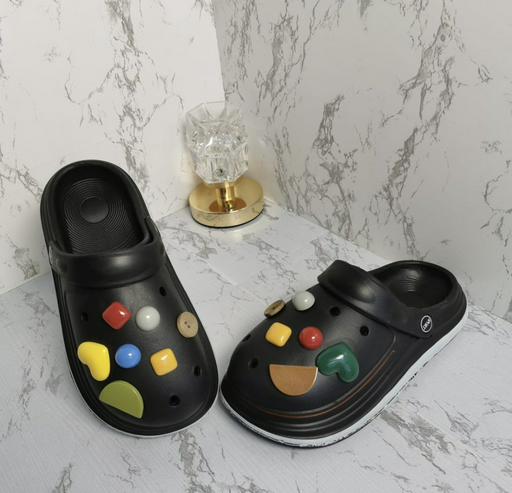 Шлепанцы бронзовый, черный