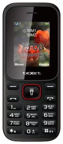 Мобильный телефон teXet TM-128 черный-красный купить,NaN