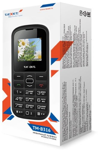 Мобильный телефон TeXet TM-B316 черный