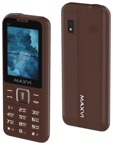 Мобильный телефон MAXVI K21 коричневый купить,NaN