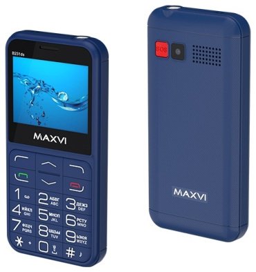 Мобильный телефон MAXVI B231DS синий купить,0