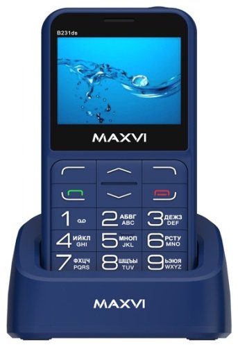 Мобильный телефон MAXVI B231DS синий купить,0