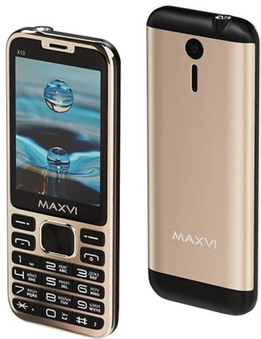 Мобильный телефон MAXVI X10 золотистый