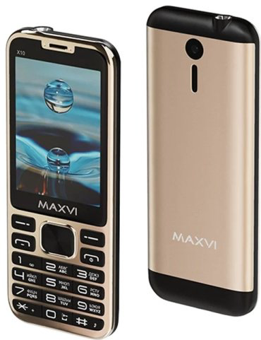 Мобильный телефон MAXVI X10 золотистый купить,NaN