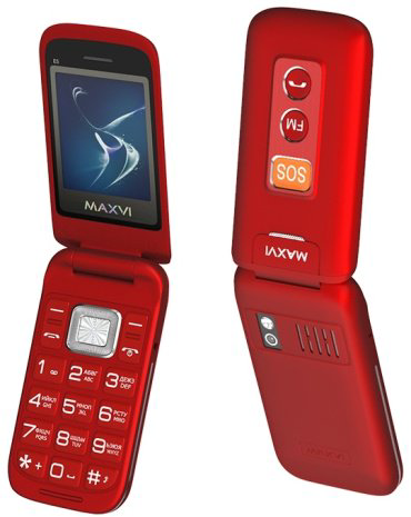 Мобильный телефон MAXVI E5 красный купить,NaN