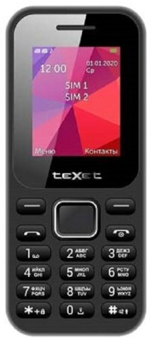 Мобильный телефон teXet TM-122 черный