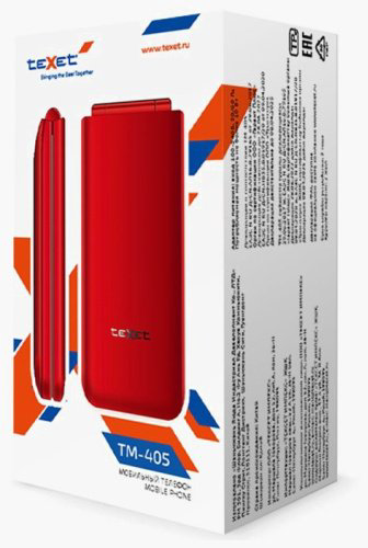 Мобильный телефон teXet TM-405 красный купить,NaN