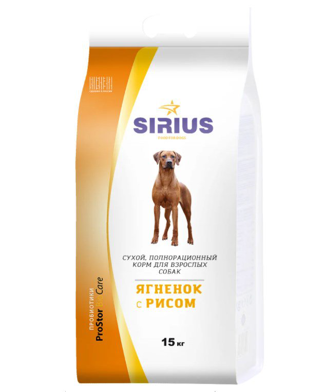 Сухой корм Sirius ягненок с рисом 15кг - ForteMarket Сухой корм Sirius ягненок с рисом 15кг купить,48620