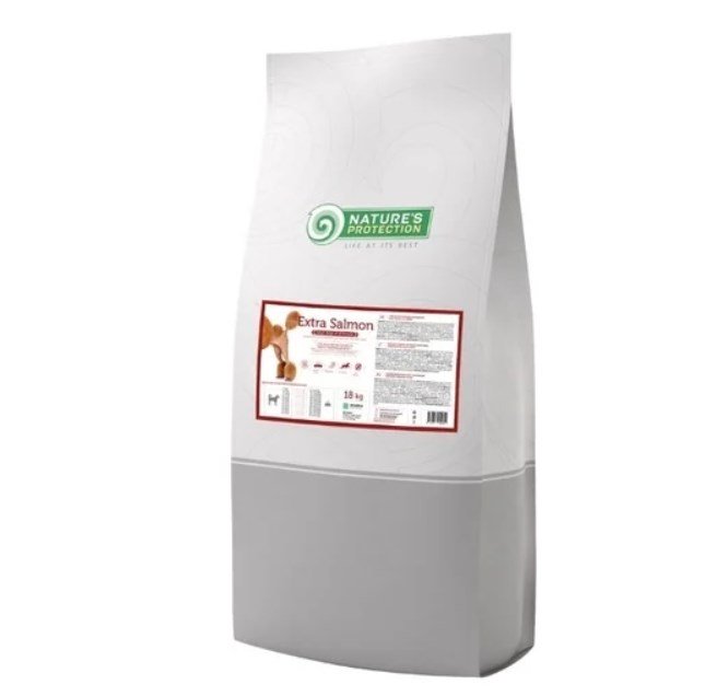 Сухой корм Nature's Protection Extra Salmon с лососем 18кг