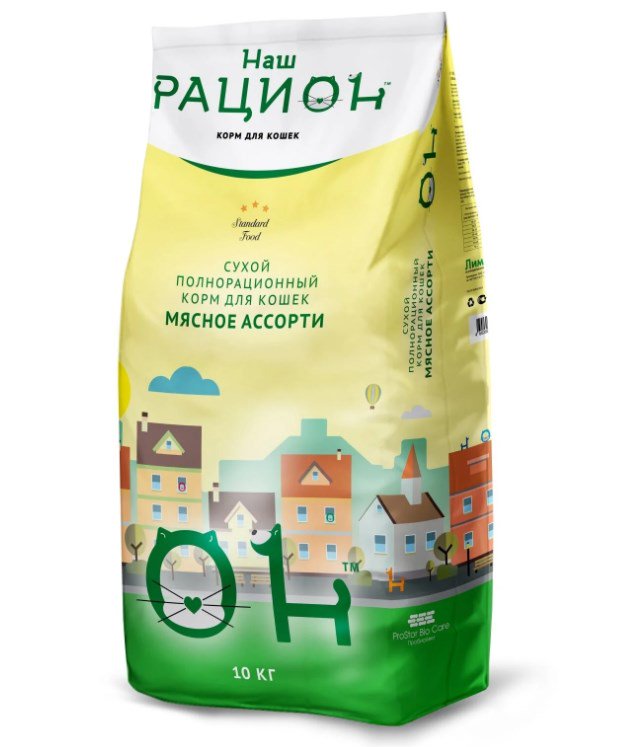 Сухой корм Наш рацион Мясное ассорти 10кг