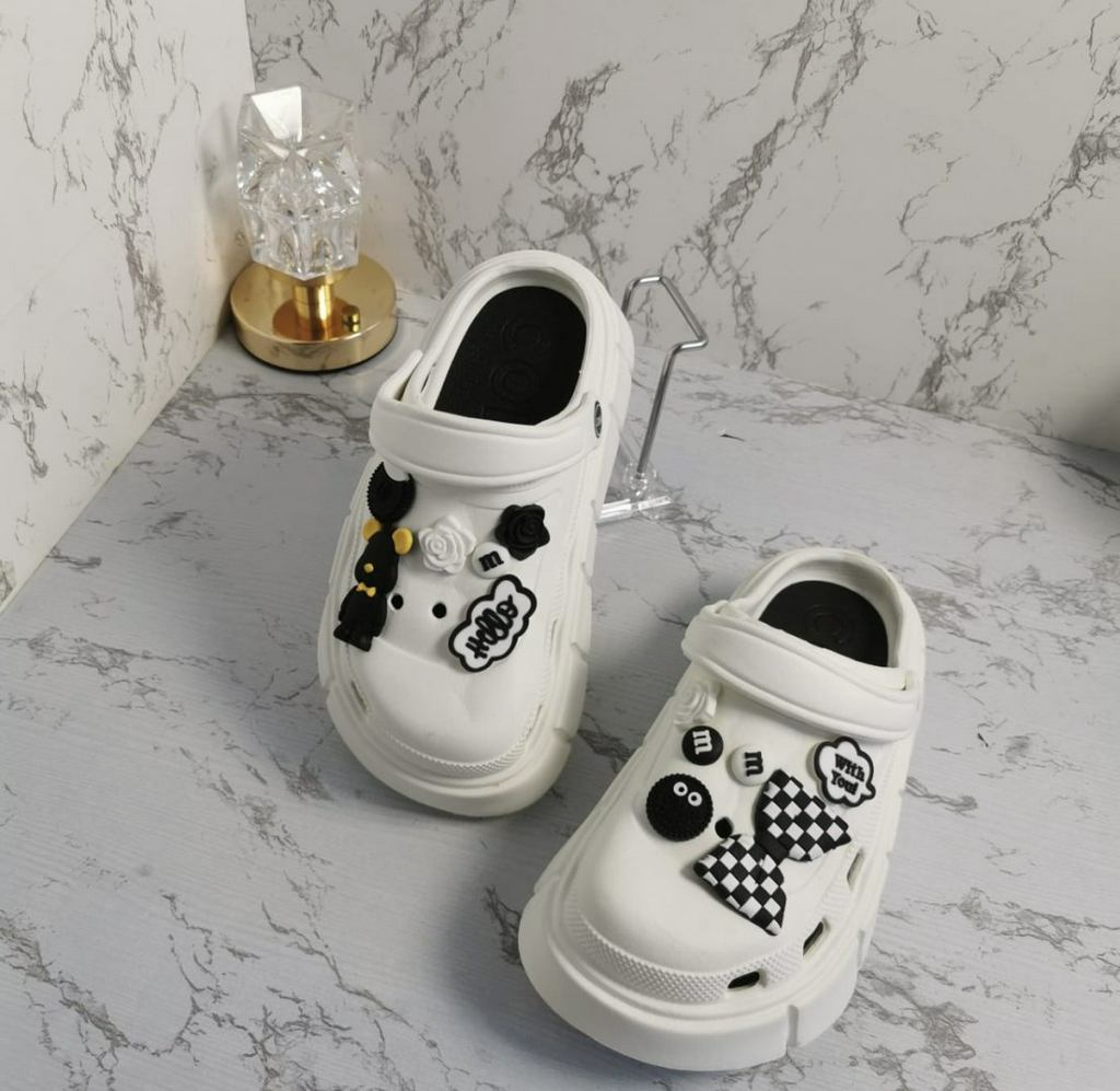 Шлепанцы Style белый, золотой