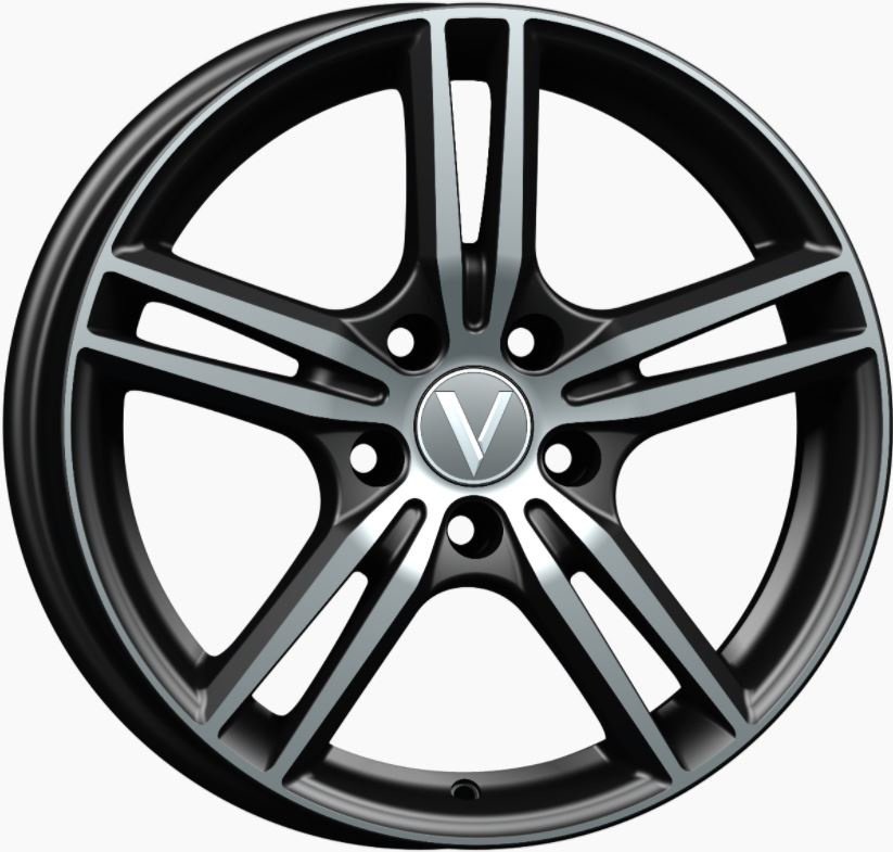 Vektor B223 6.5x16/5x100 D67.1 ET40 черный, серебристый купить,NaN