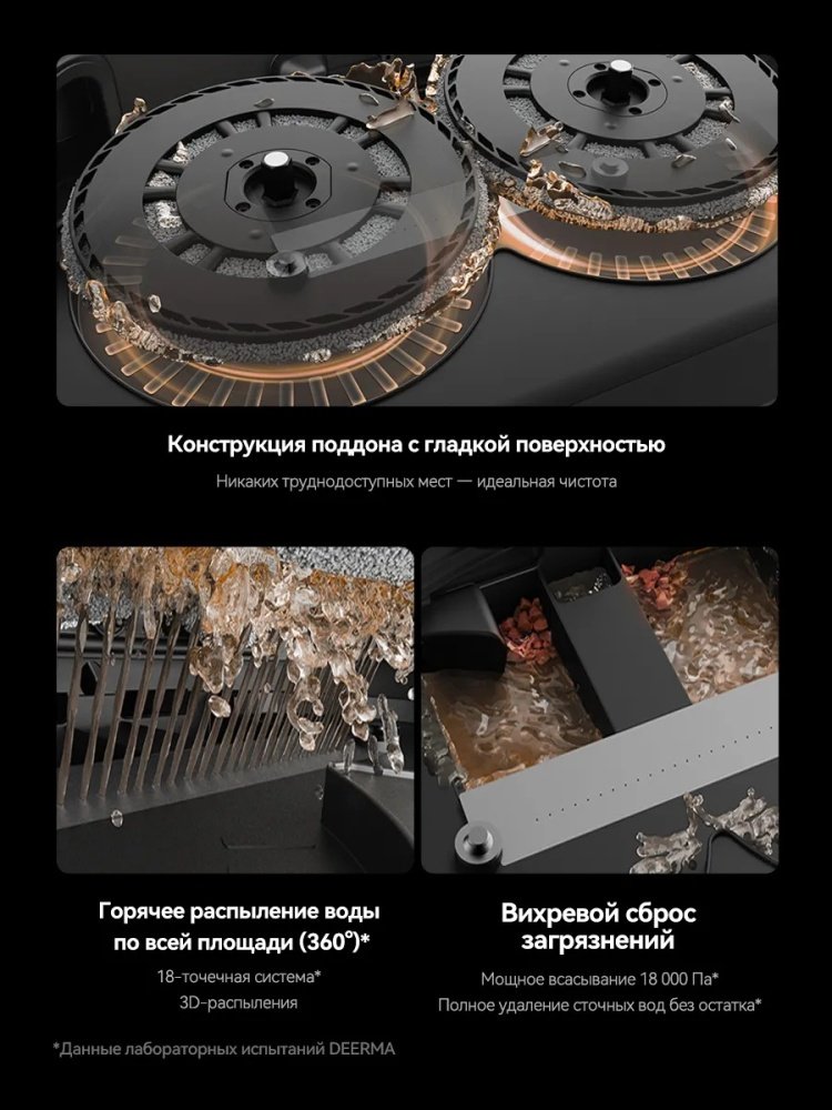 Робот-пылесос Deerma X90 Ultra черный купить,NaN