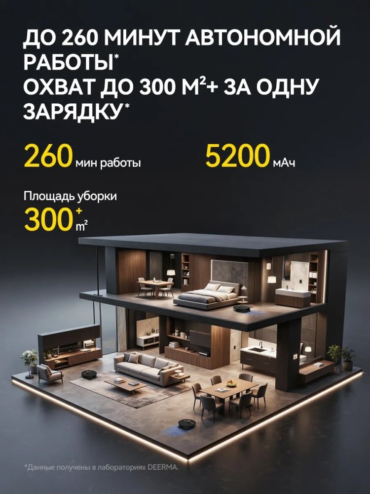 Робот-пылесос Deerma X90 Ultra черный купить,NaN