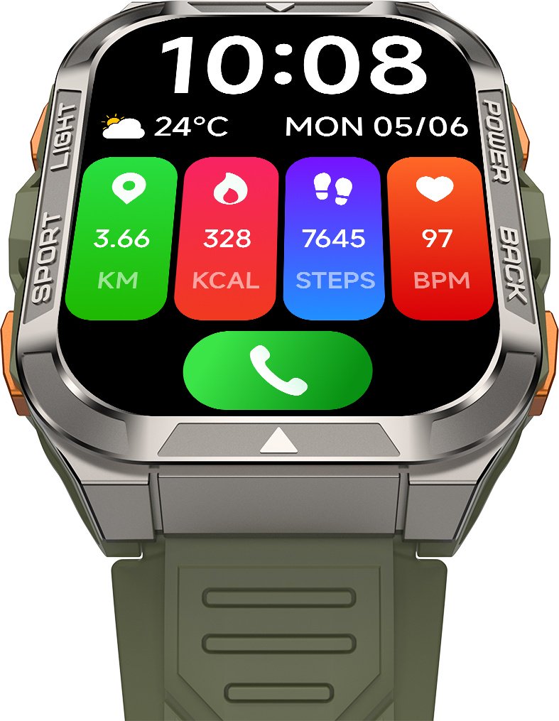 Смарт-часы Blackview W80 Pro 55 мм серебристый-зеленый купить,29240