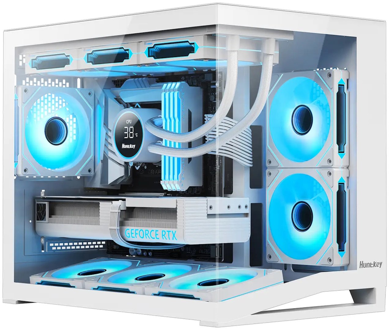 Корпус HuntKey S960 V2 StormX W белый купить,NaN
