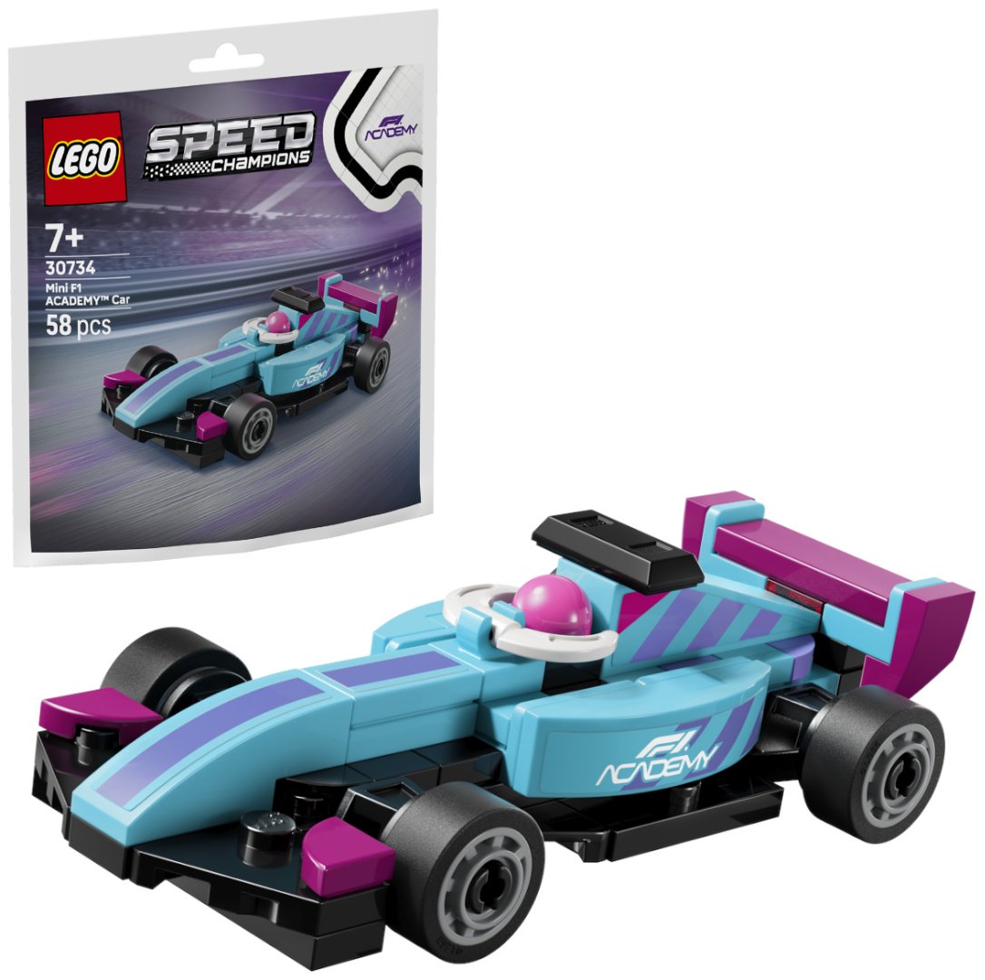 Конструктор LEGO Мини-машинка F1 ACADEMY 30734, деталей 58 шт